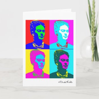 Frida Kahlo Inspired Portrait Card by fridakahlo at Zazzle