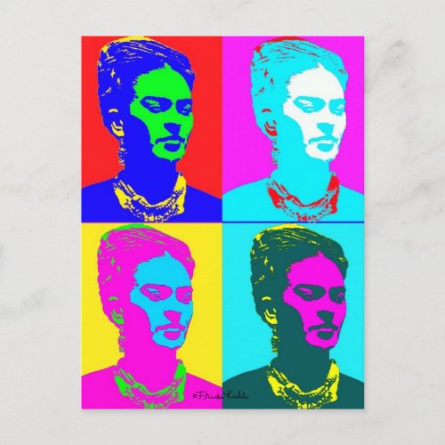 Frida Kahlo Inspired Portrait Postcard