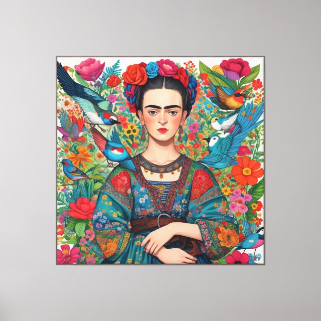Frida Kahlo Inspired Vibrant Gallery  Canvas Print (Front)