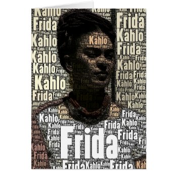 Frida Kahlo Lettering Portrait by fridakahlo at Zazzle