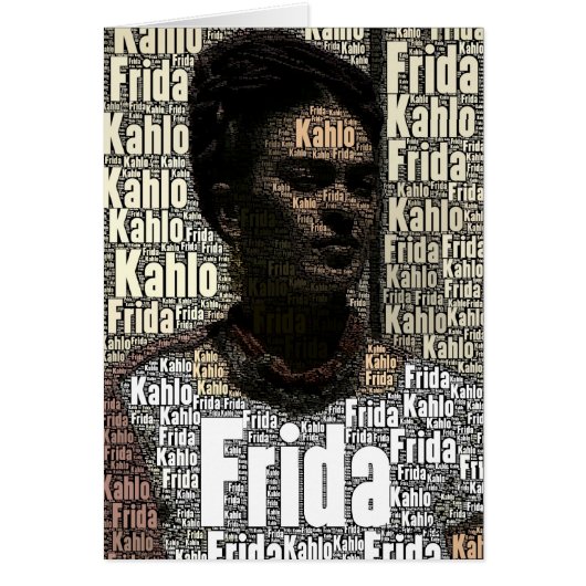 Frida Kahlo Lettering Portrait Cards (Front)
