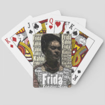 Frida Kahlo Lettering Portrait Poker Cards