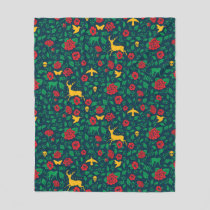 Frida Kahlo | Life Symbols Fleece Blanket