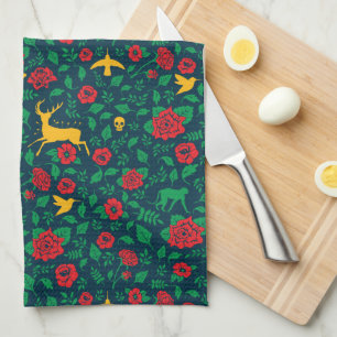 Frida Kahlo Life Symbols Towel