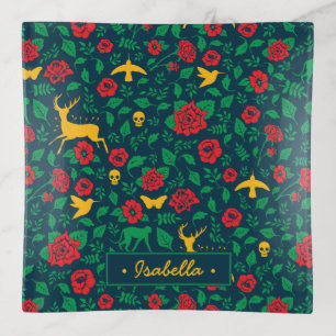 Frida Kahlo Life Symbols Trinket Tray
