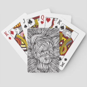 Frida Kahlo Lines Portrait Poker Cards
