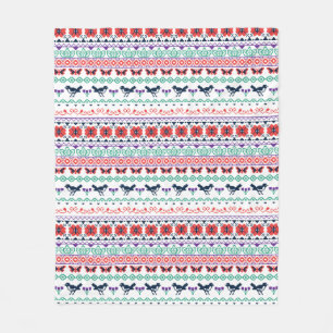 Frida Kahlo Mexican Pattern Fleece Blanket