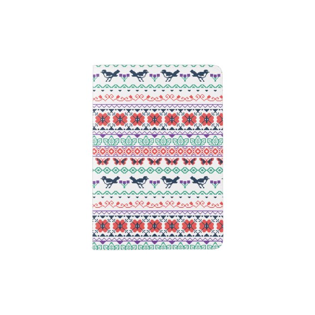 Frida Kahlo | Mexican Pattern Passport Holder (Front)