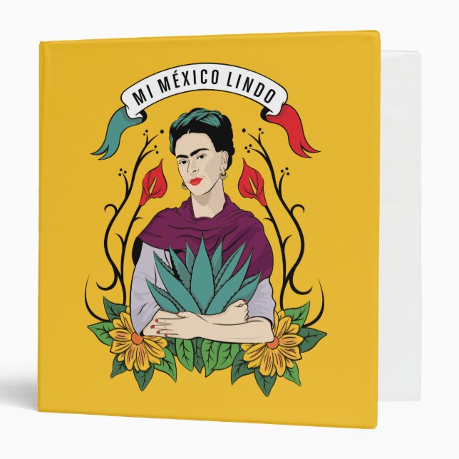 Frida Kahlo | Mi Mexico Lindo 3 Ring Binder (Front/Inside)