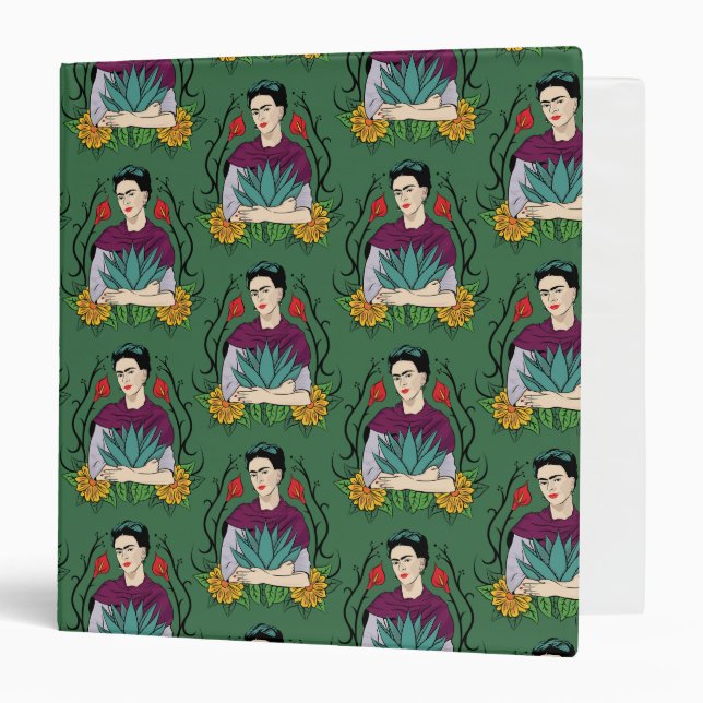 Frida Kahlo | Mi Mexico Lindo Pattern 3 Ring Binder (Front/Inside)