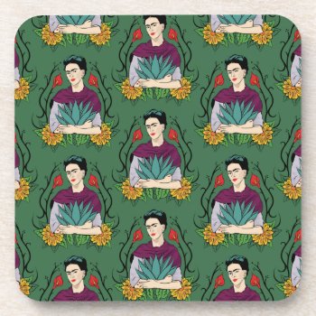 Frida Kahlo | Mi Mexico Lindo Pattern Beverage Coaster by fridakahlo at Zazzle
