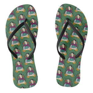 Frida Kahlo Mi Mexico Lindo Pattern Flip Flops
