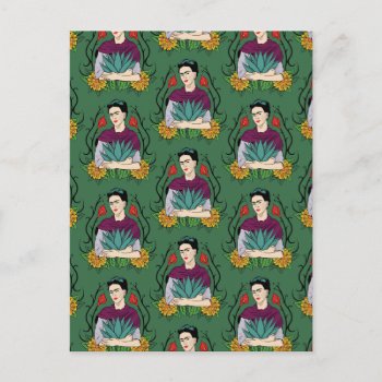 Frida Kahlo | Mi Mexico Lindo Pattern Postcard by fridakahlo at Zazzle