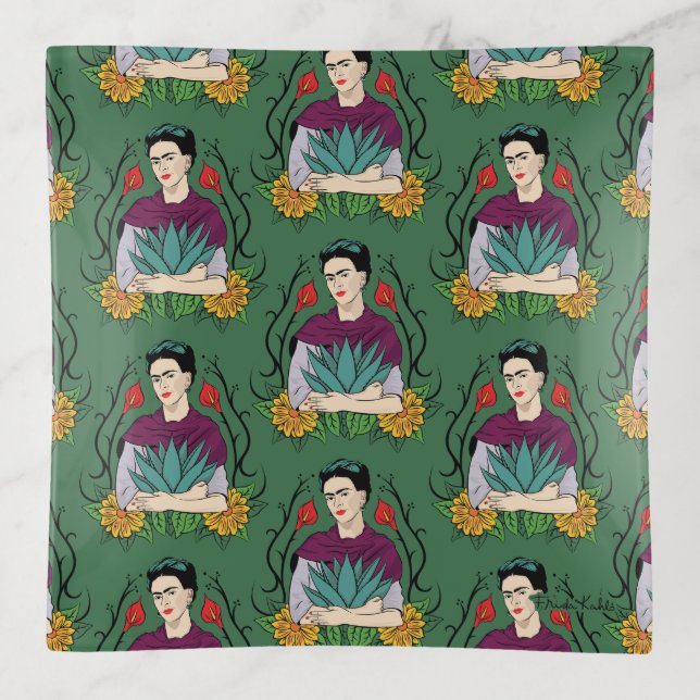 Frida Kahlo | Mi Mexico Lindo Pattern Trinket Tray (Front)