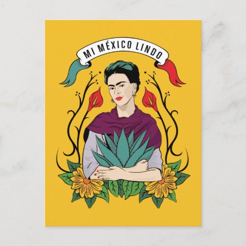 Frida Kahlo  Mi Mexico Lindo Postcard