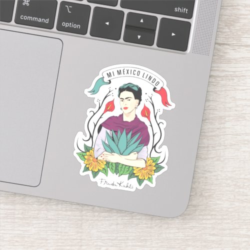 Frida Kahlo  Mi Mexico Lindo Sticker