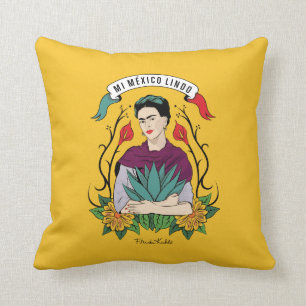 Frida Kahlo   Mi Mexico Lindo Throw Pillow