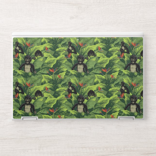 Frida Kahlo | Mis Monos Pattern HP Laptop Skin (Front)