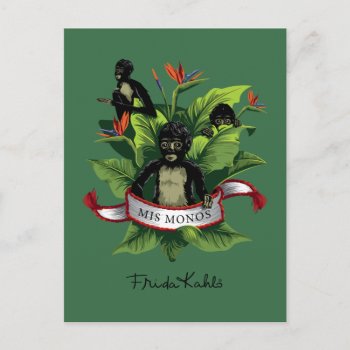 Frida Kahlo | Mis Monos Postcard by fridakahlo at Zazzle