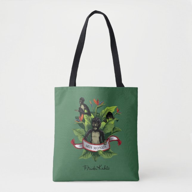 Frida Kahlo | Mis Monos Tote Bag (Front)