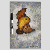Frida Kahlo Monet-Style Bird Painting Dry Erase Board