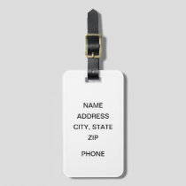 Frida Kahlo Monet-Style Bird Painting Luggage Tag