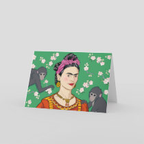 Frida Kahlo Monkey Graphic Card