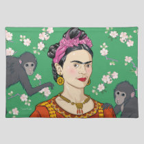 Frida Kahlo Monkey Graphic Cloth Placemat
