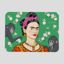 Frida Kahlo Monkey Graphic Magnet