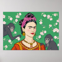 Frida Kahlo Monkey Graphic