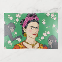 Frida Kahlo Monkey Graphic Trinket Tray