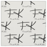 Frida Kahlo Monogram &quot;FK&quot; Signature Pattern Fabric