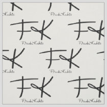 Frida Kahlo Monogram "FK" Signature Pattern Fabric