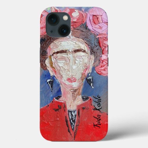 Frida Kahlo Original Red Flower Pink Faceless  iPhone 13 Case