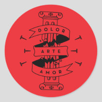 Frida Kahlo | Pain Art Love Classic Round Sticker