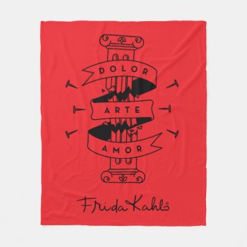 Frida Kahlo | Pain Art Love Fleece Blanket by fridakahlo at Zazzle