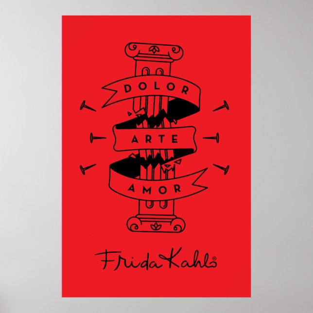 Frida Kahlo | Pain Art Love Poster (Front)