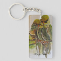 Frida Kahlo Painted Birds Keychain
