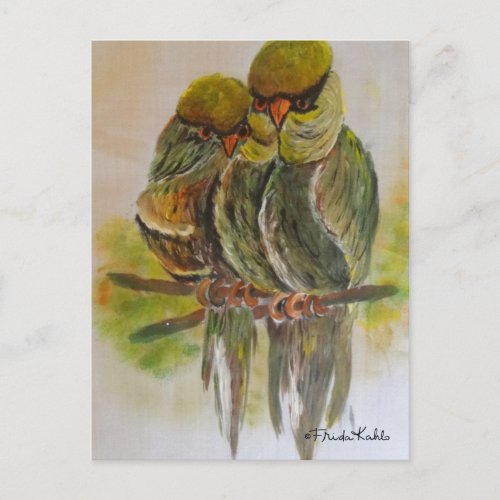 Frida Kahlo Painted Birds Postcard