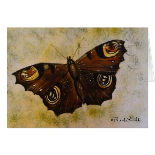 Frida Kahlo Painted Butterfly Cards (Front Horizontal)