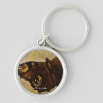 Frida Kahlo Painted Butterfly Keychain