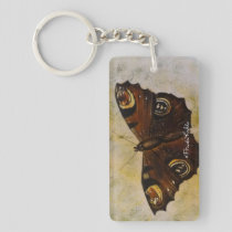 Frida Kahlo Painted Butterfly Keychain