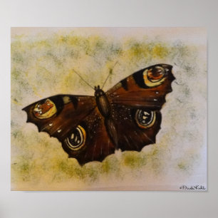 Frida Kahlo Painted Butterfly Poster