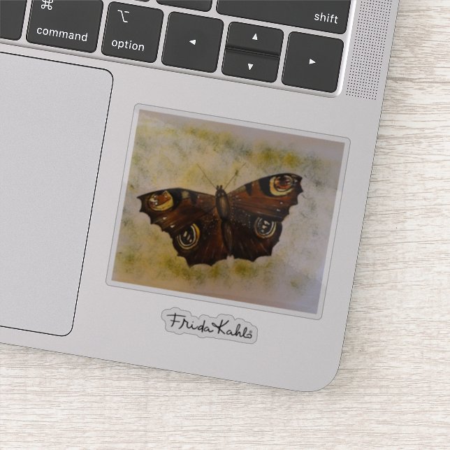 Frida Kahlo Painted Butterfly Sticker (Detail)