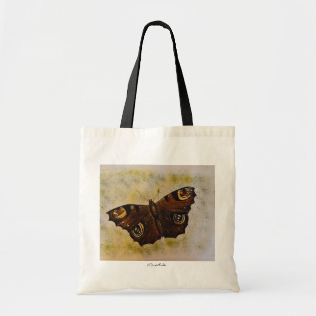 Frida Kahlo Painted Butterfly Tote Bag (Front)