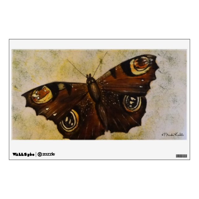 Frida Kahlo Painted Butterfly Wall Sticker (Front)