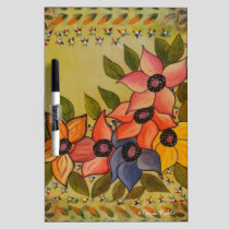 Frida Kahlo Painted Flores Dry Erase Board