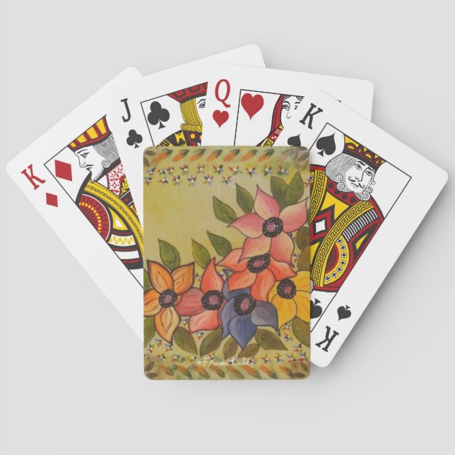 Frida Kahlo Painted Flores Poker Cards (Back)