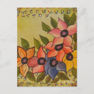 Frida Kahlo Painted Flores Postcard