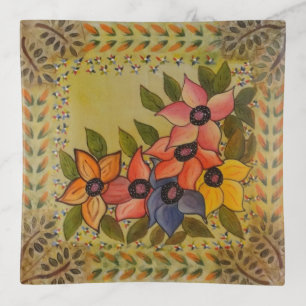 Frida Kahlo Painted Flores Trinket Tray